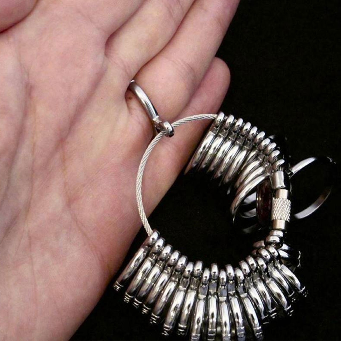 Metal Finger Gauge Jewelry Ring Sizer Measuring Tool Set Japanese Sizes 1-30