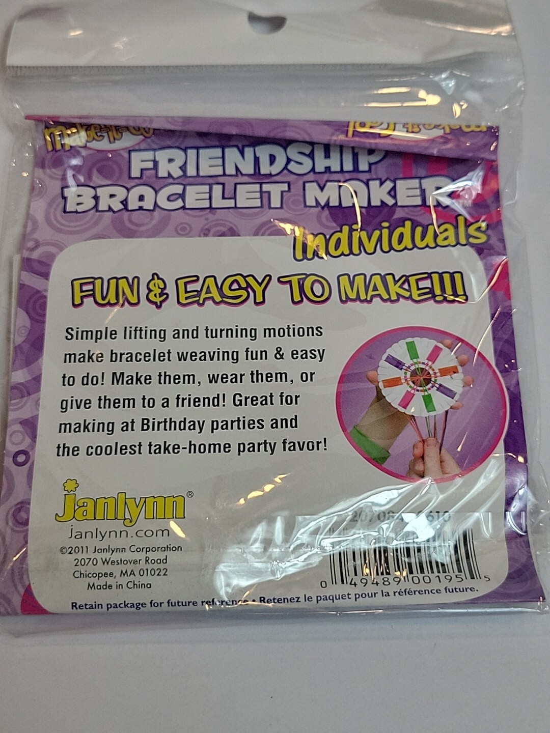 Friendship Bracelet Making Kit Lot DIY Arts and Crafts New Easy To Use i2