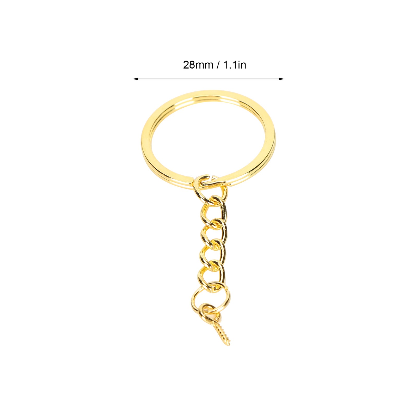 10pcs Alloy Key Chain Ring Parts For DIY Keychains Easy To Use