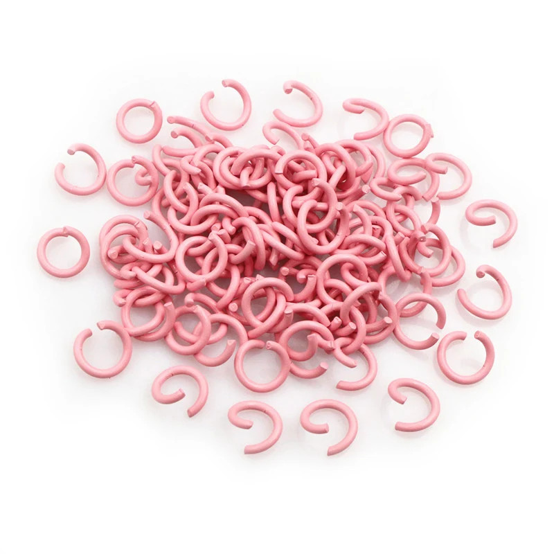 200Pcs 6/8/10Mm Colorful Metal Open Jump Rings for Necklace Chains Split Rings D