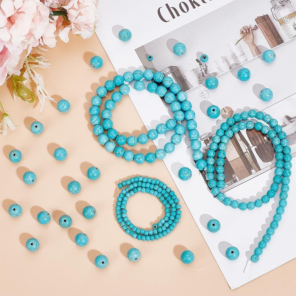 1box 4strands 4 styles stone Beads Strands Round 3.5~10×3~10mm Hole: 1.2~1.5mm