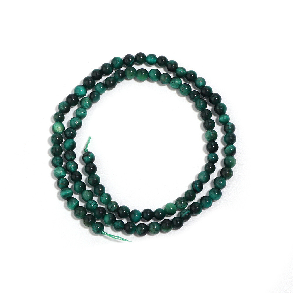 4-12mm Natural Gemstone Green Tiger’s Eye Round Spacer Beads for Jewelry Making