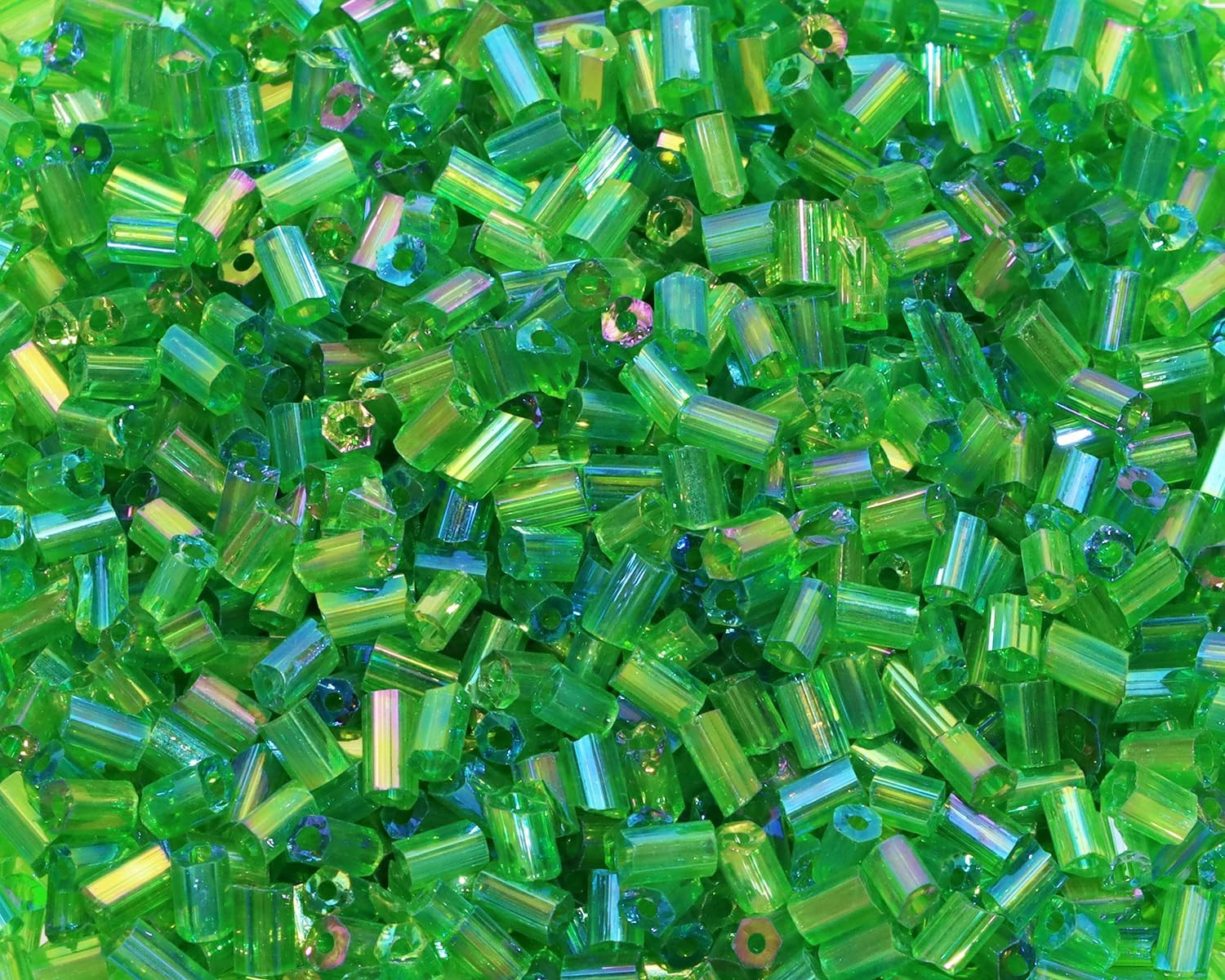 Glass Bugle Tube Beads 1400Pcs/30G Mini Seed Beads 2 * 3Mm Small Craft Loose Spa