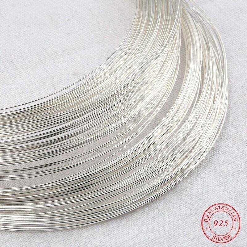 100cm 925 Sterling Silver Thread String Cord Wire DIY Jewelry Beading Craft