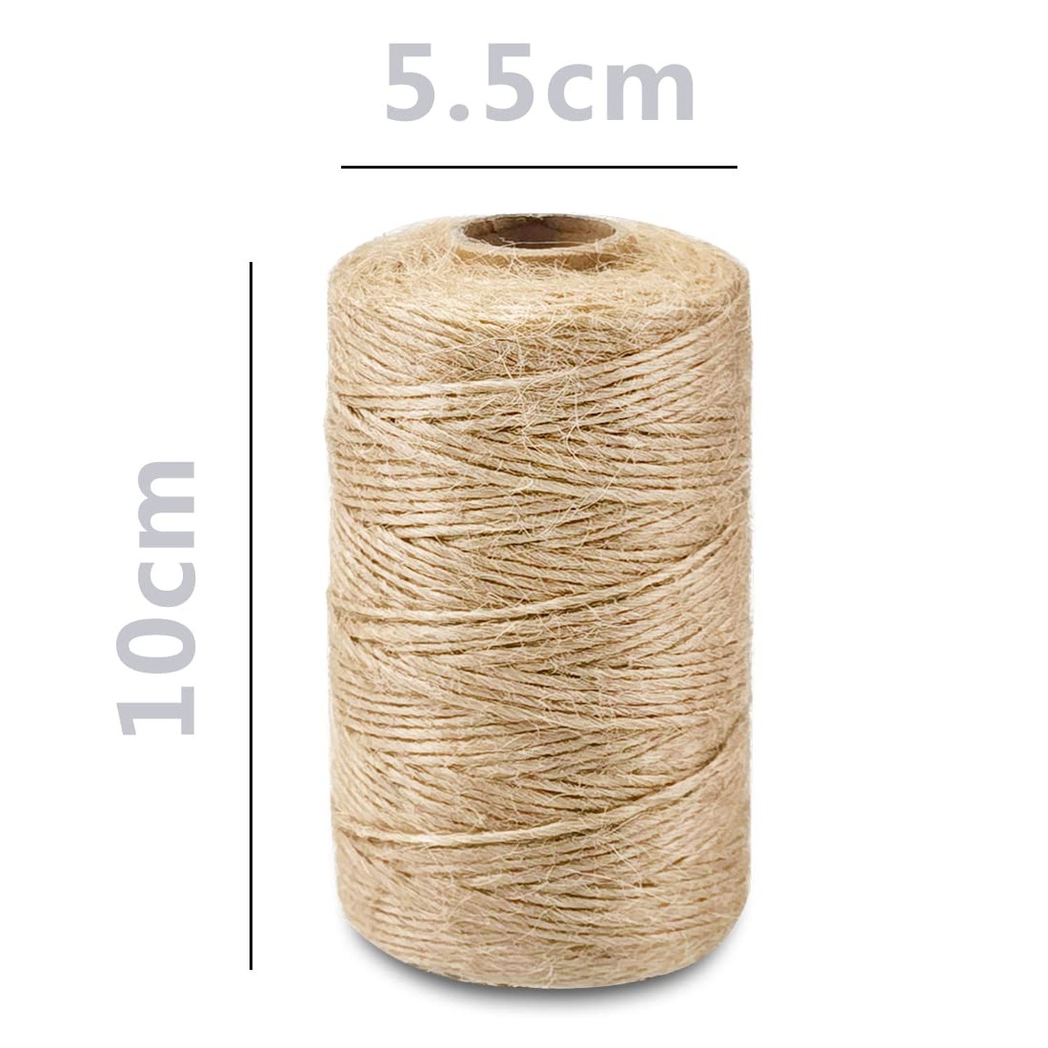 2mm Natural Jute Twine String Thin for Craft Plant Garden Gift (Brown) 328 Ft