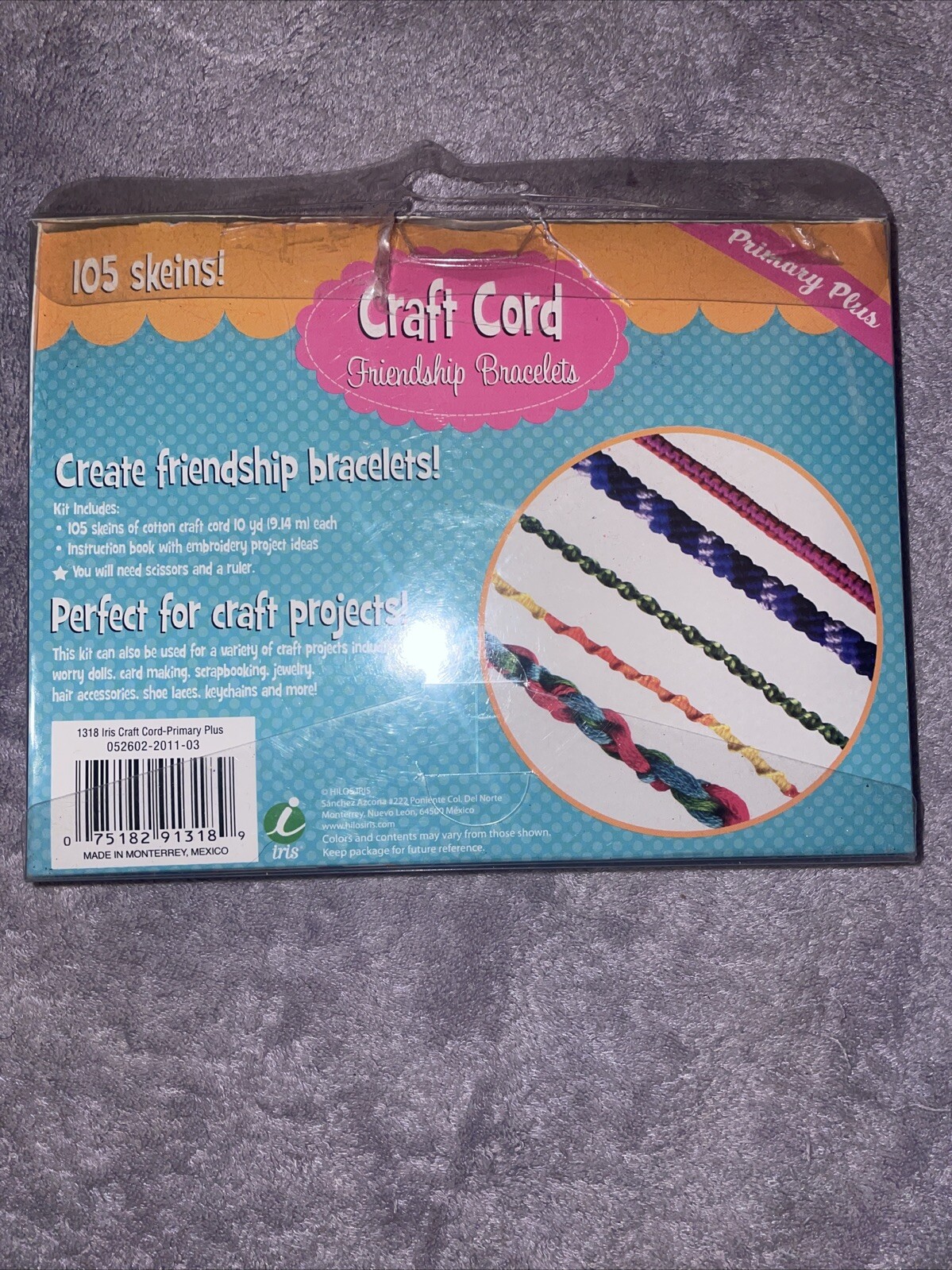 Craft Cord Friendship Bracelets 105 Skeins Of Cotton Thread 1050 Yards Brand New