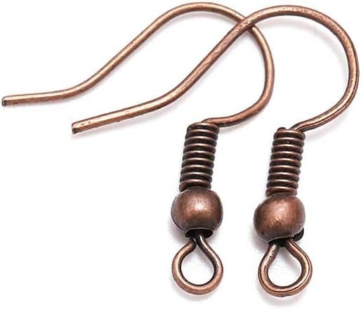 100pcs 20 * 17mm Red Copper Earring Hooks Hypo-allergenic Ear Wires Fish Hook…