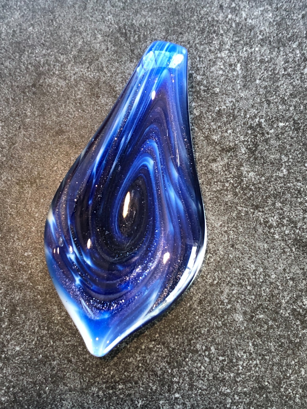 Hand Made Artisan Glass Pendant Galaxy Cobalt Blue for Crafting Jewelry Making