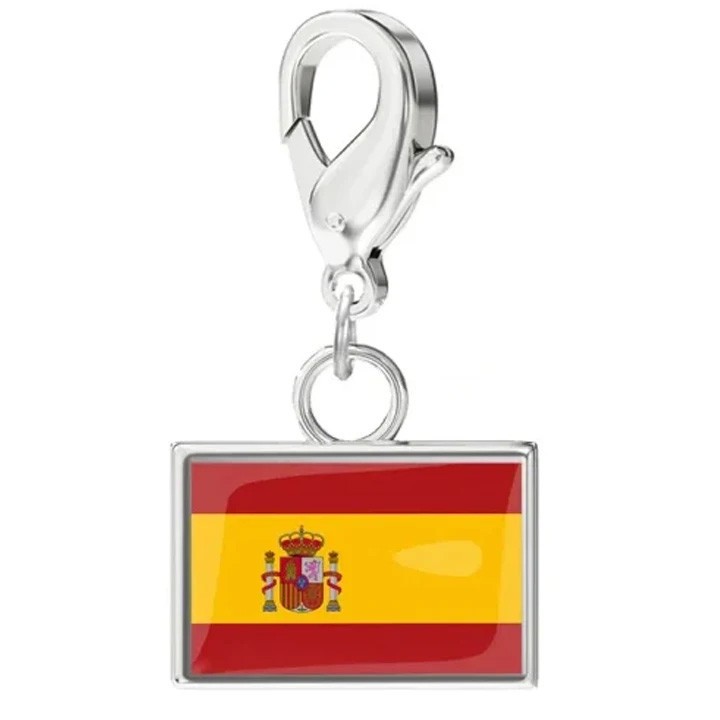 Stainless Steel DIY accessories Custom 6.6mm*10mm National Country Flags Charms