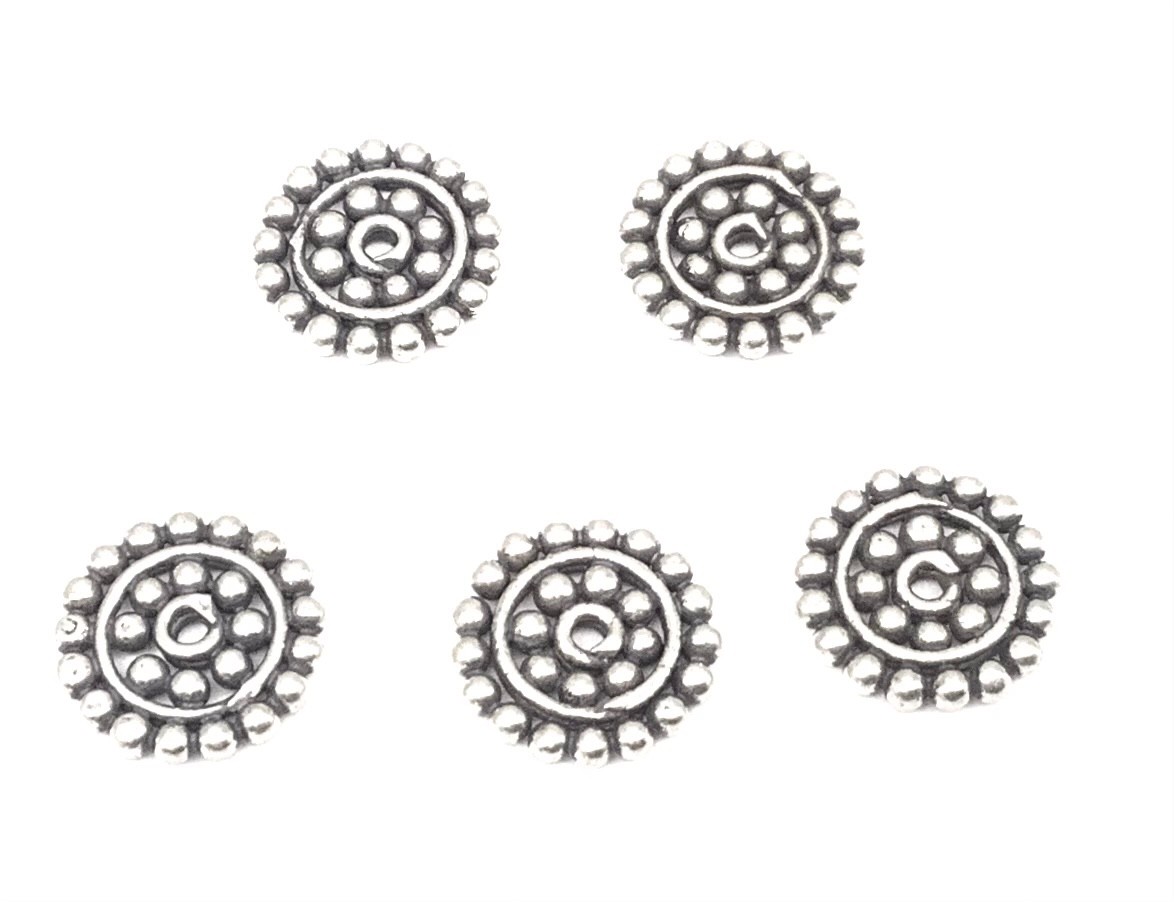 8.5mm Daisy Sterling Silver .925 Bali Beads Jewelry making Supplies