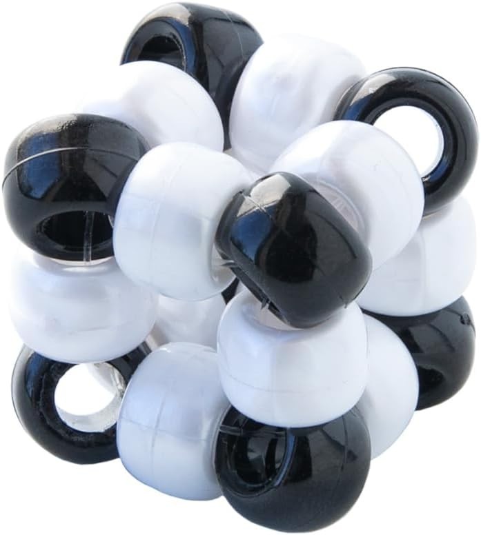 High-Quality 900 Count Opaque White Pony Beads – Ideal for Bracelets & Crafts
