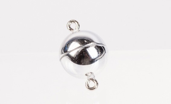 Silver Magnetic Jewelry Clasps in Four Sizes and Two Finishes