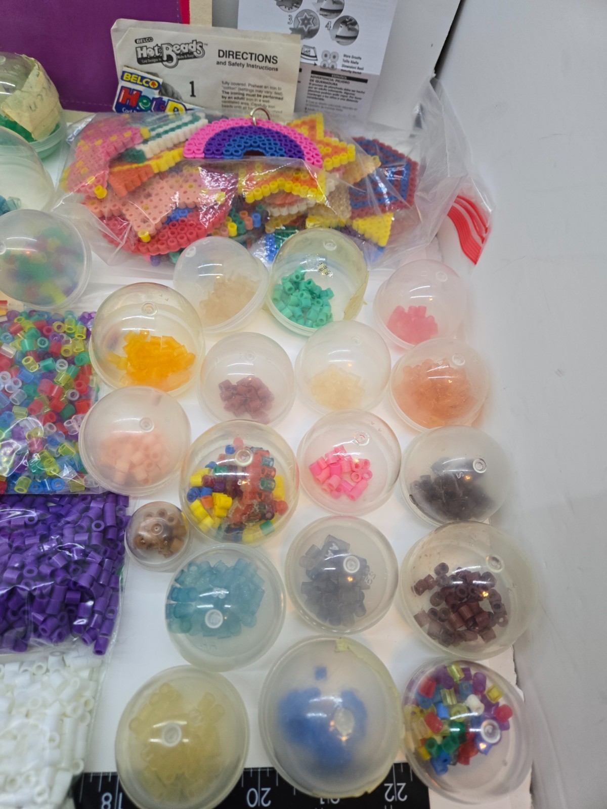 Large Lot of Multicolor PERLER/Other Brands Hot Fuse Melting Beads – Boards