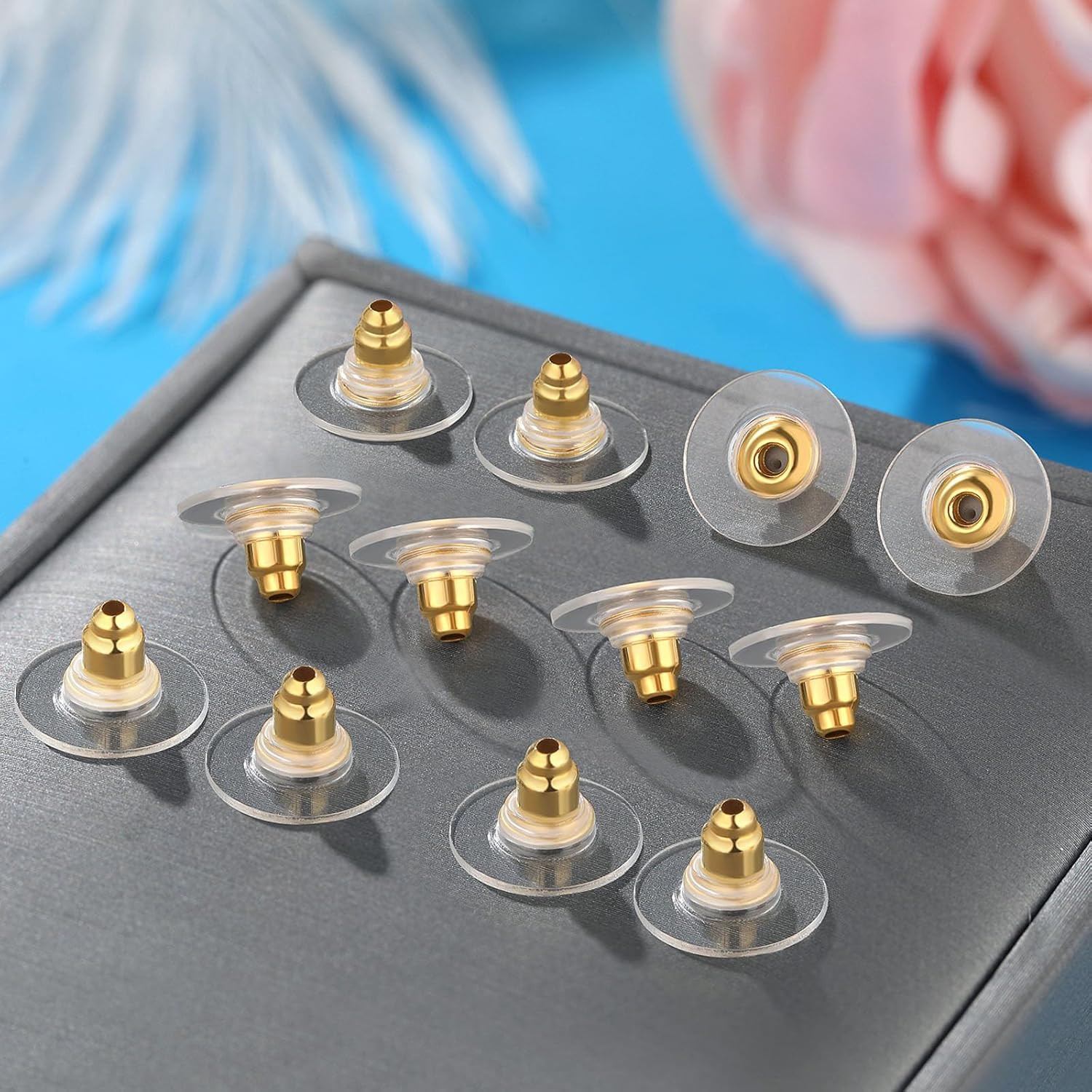 100pcs Fishhook Earring Backs Replacements for Stus – Bullet Clutch Back Earring