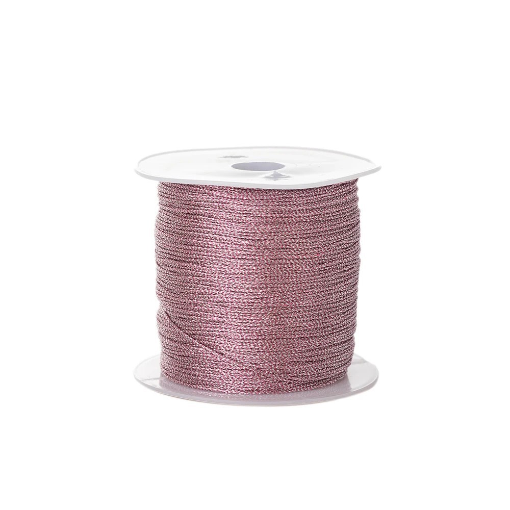 1 Roll 5/100M Nylon Beading Thread Cord Rose Gold Silver DIY Jewelry Making