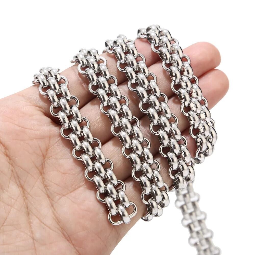 1meter stainless steel silver link connect heavy chain crafts
