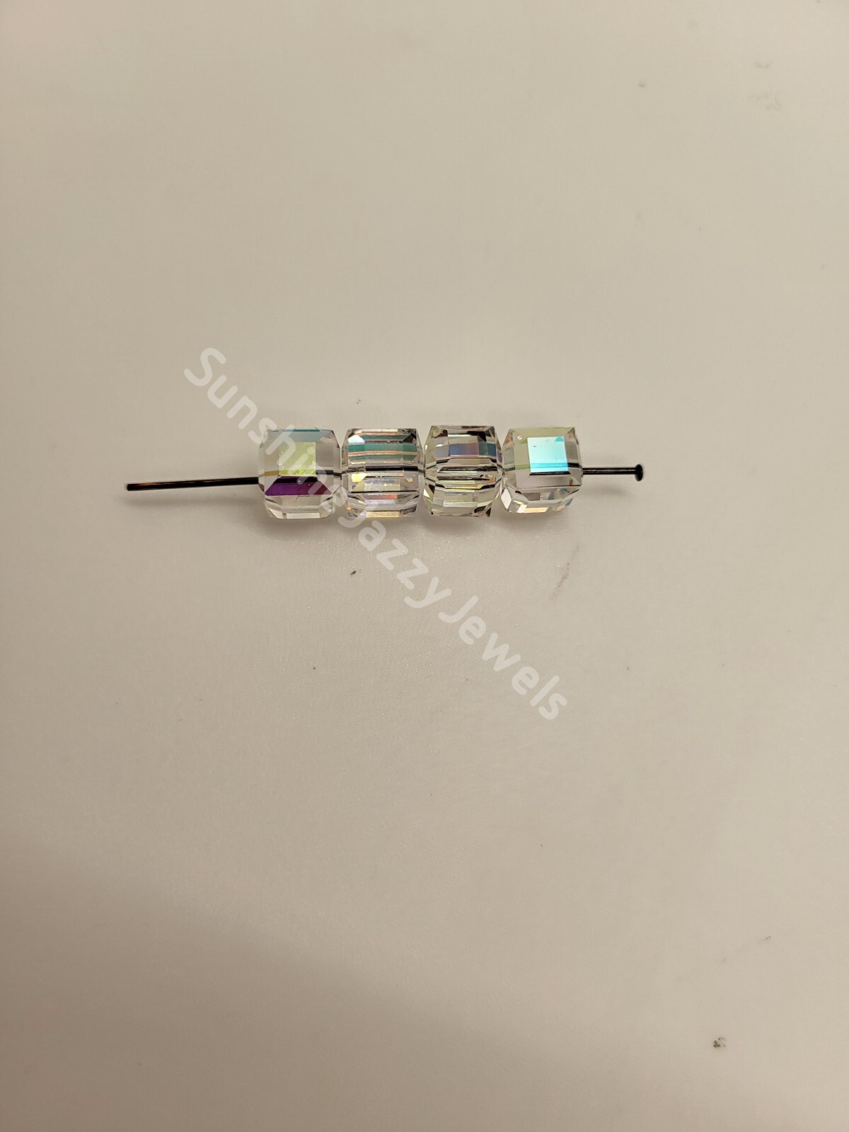 Swarovski Crystal Clear AB Cube 5601 Bead; 5 Sizes: 6mm, 8mm, 10mm, 12mm, 14mm