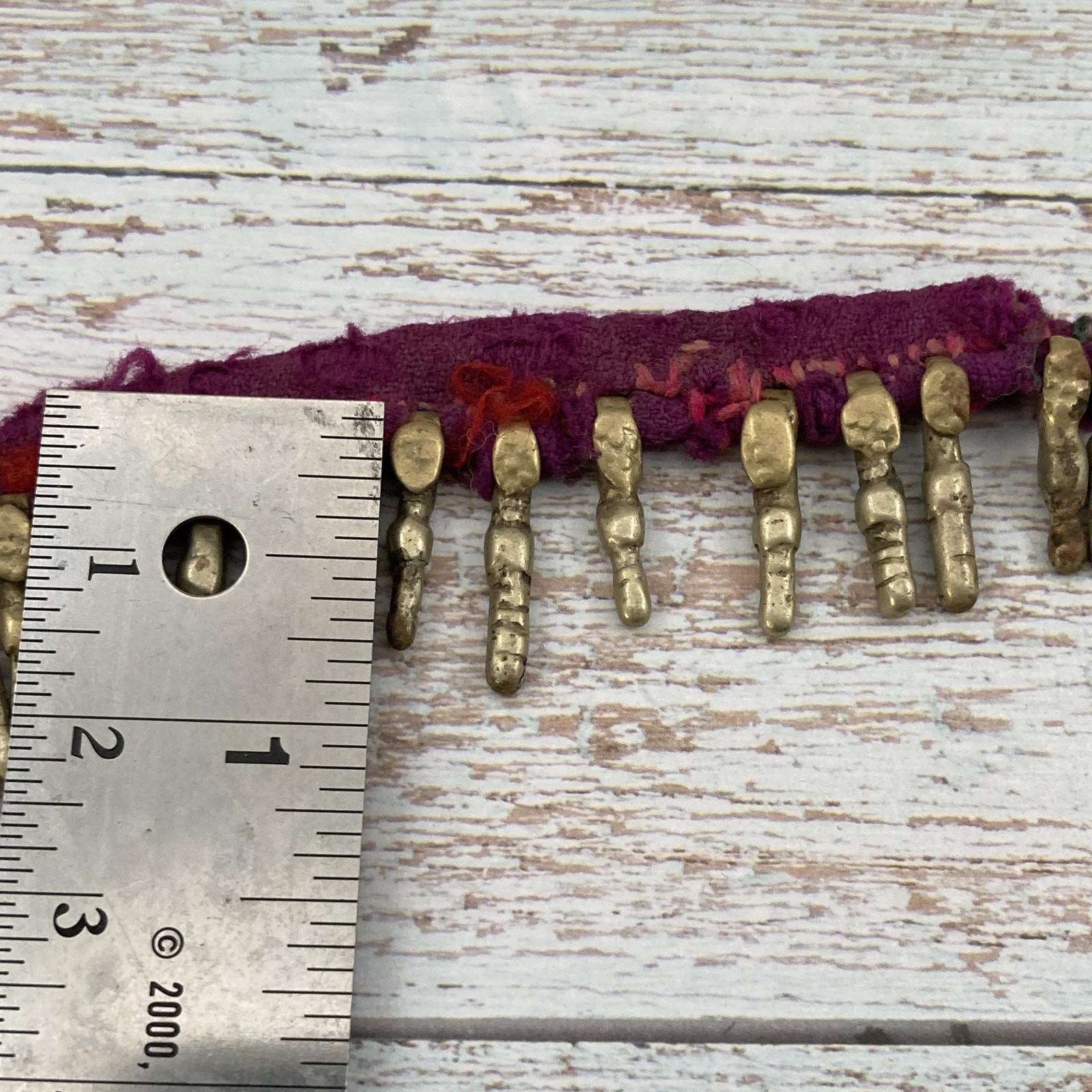 Vintage Tribal Spacer Charms Buds Ethnic Findings Original 21″ Cord 74pc (18893)