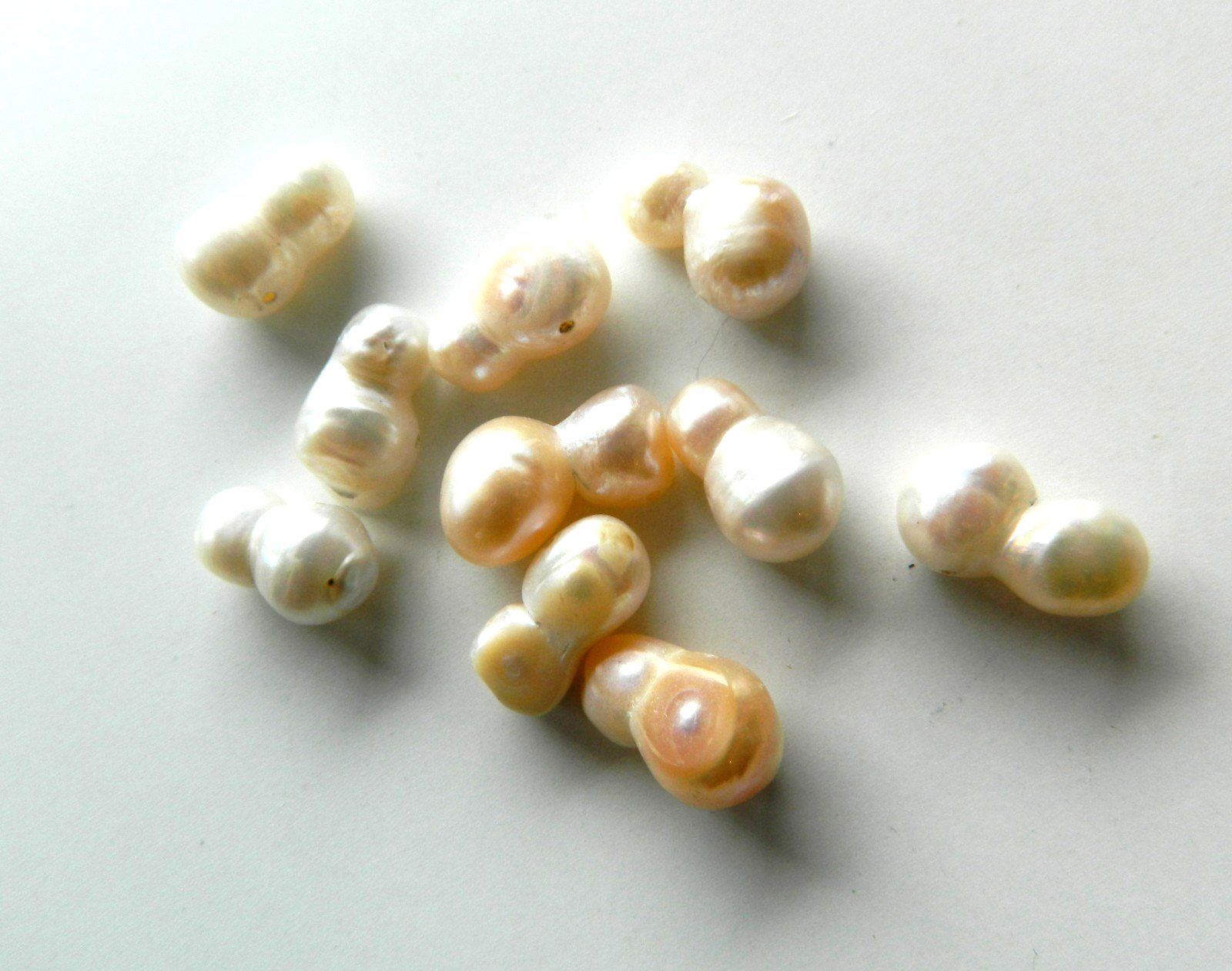 Pearls Freshwater Loose Beads, Irregular Shape, 15mm x 9mm Approx, Bag Of 10