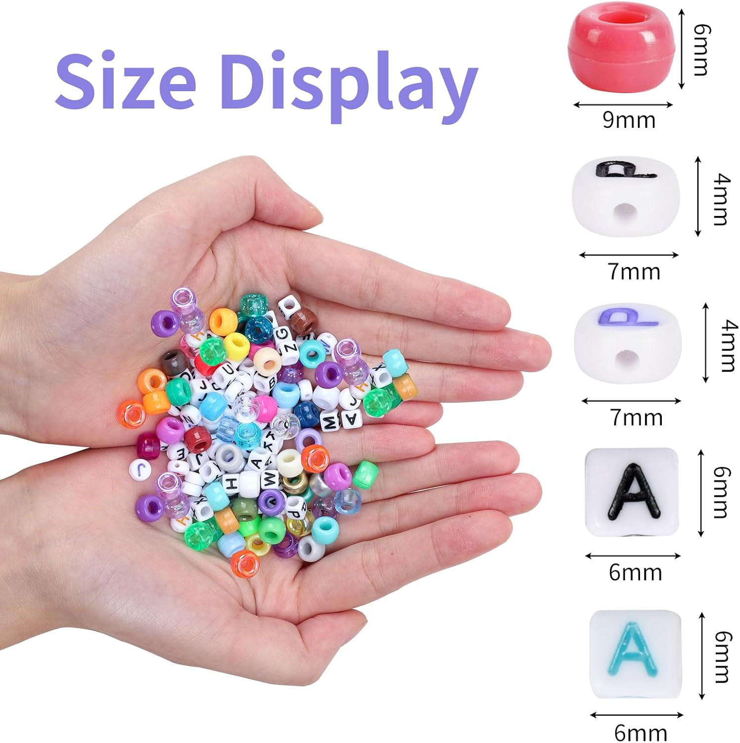 QUEFE 2350Pcs, 64 Colors, Pony Beads for Bracelet Making Kit, Rainbow Kandi Bead