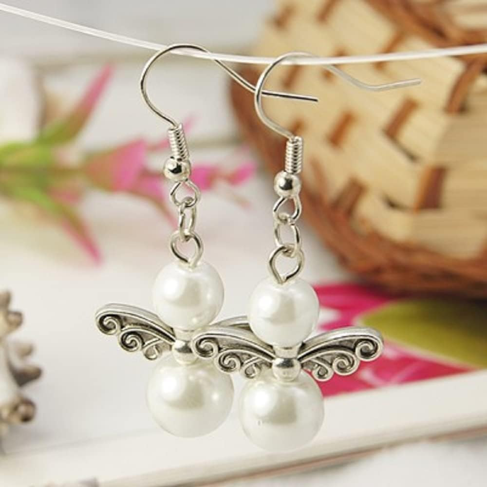 50Pcs Antique Silver Dragonfly Wing Spacer Charm Beads 7X22Mm Tibetan Detailed C