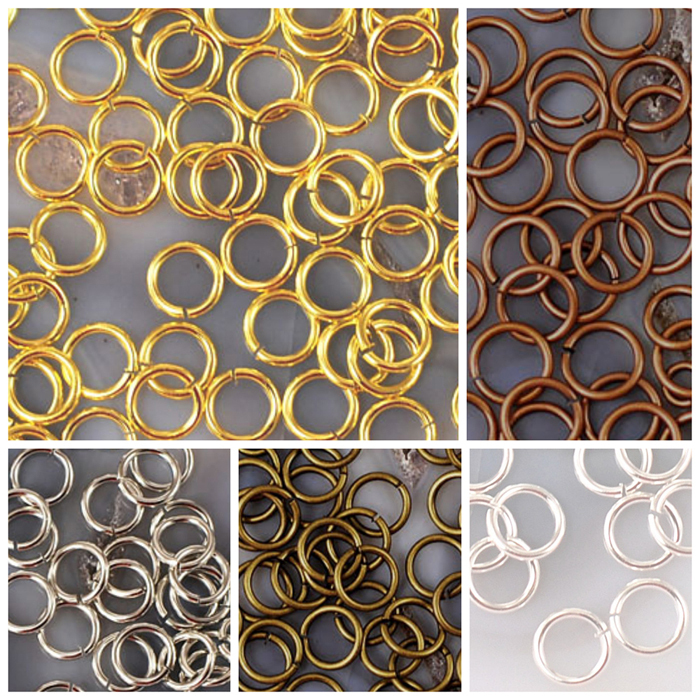 Jump Rings Round Open Jewelry Silver Gold Connectors Pewter Finding 5mm 6mm 7mm