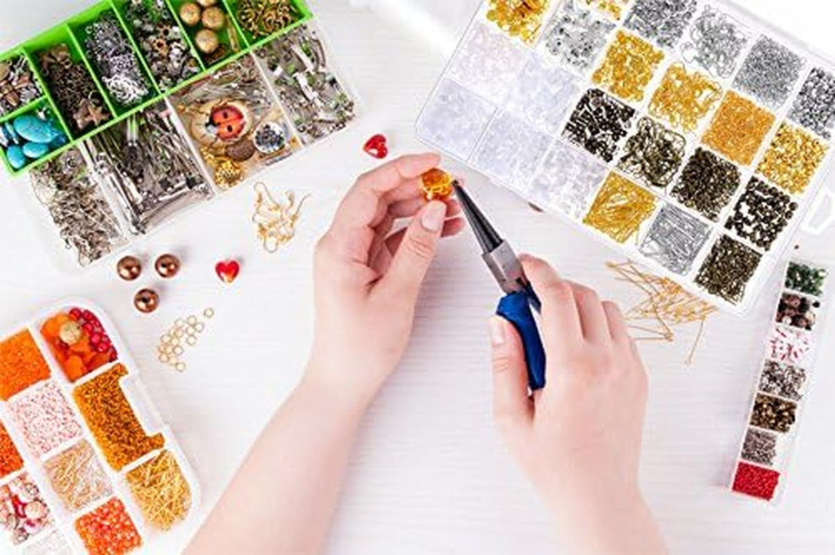 2400Pcs Earring Making Supplies Kit with 24 Style Earring Hooks, Earring Backs,