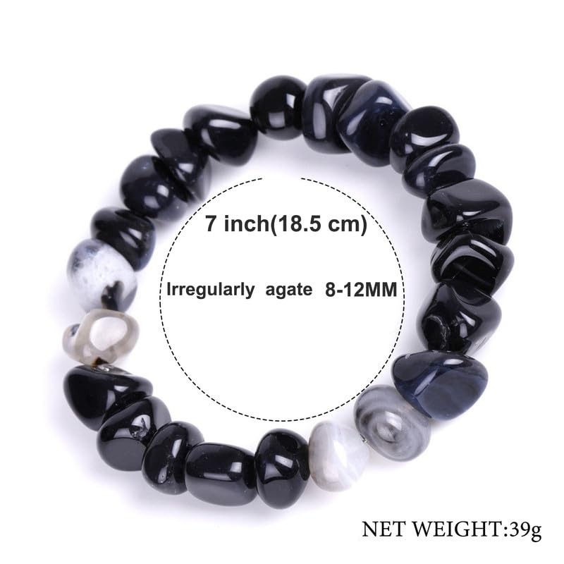 8mm 10mm 12mm Energy Power Crystal Chakra Reiki Healing Bracelets for Women Men