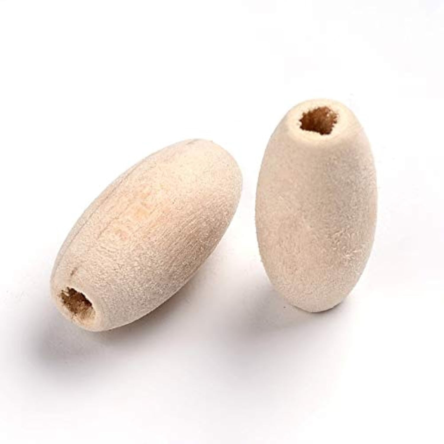 Wooden Beads 20 X 10 Mm Natural Colourless Wood Spacer Bead 50 Pieces 3 Mm Hole