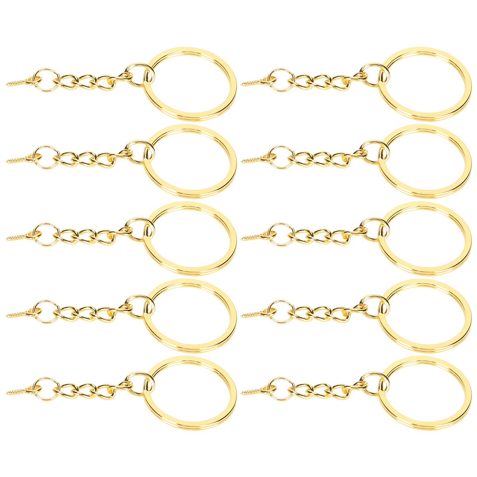 10pcs Alloy Key Chain Ring Parts For DIY Keychains Easy To Use