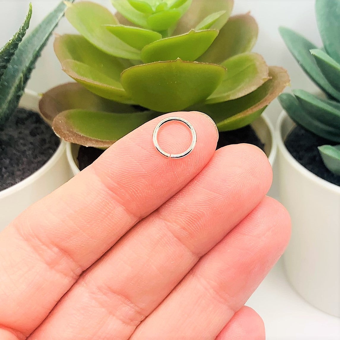 9mm, 17g, Antique Silver Open Jump Rings – US Seller