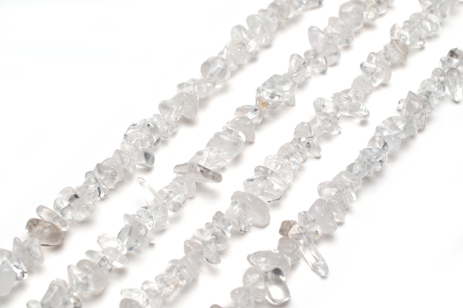 Natural Quartz Crystal Chip Beads 32” Strand 5~8mm Jewelry Making Bulk Loose