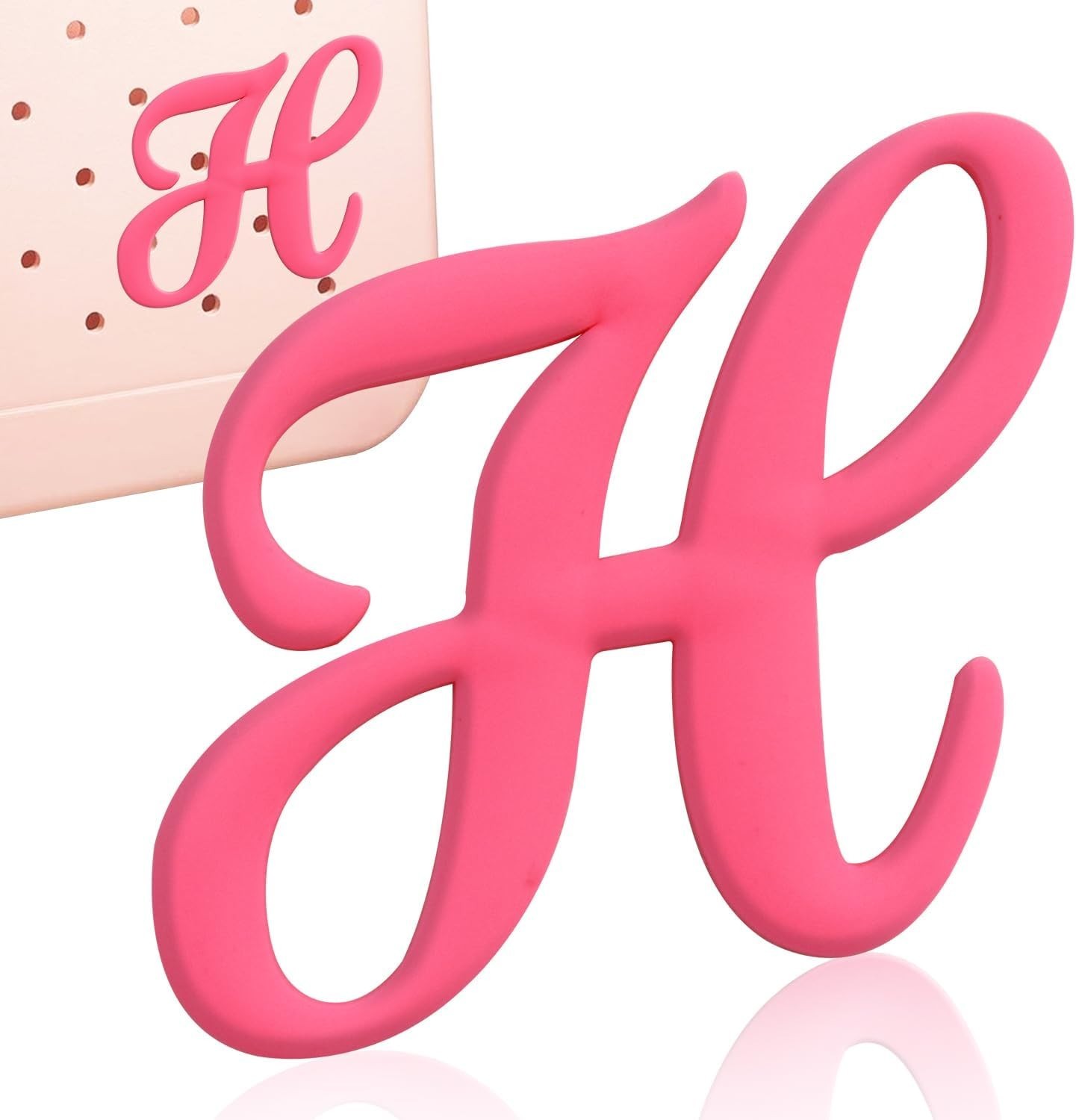 High-Quality Lettering Insert Charms for Handbags & Beach Bags – Pink Letter H