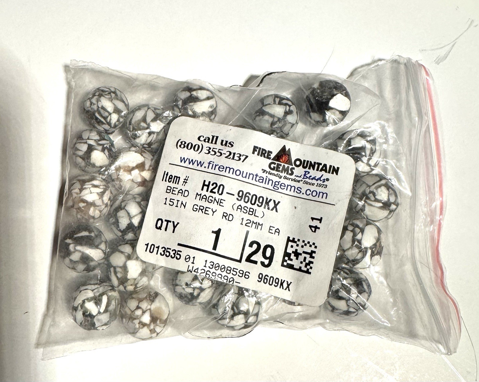 Lot Of Fire Mountain Gems Beads Blue Purple Yellow Grey Red