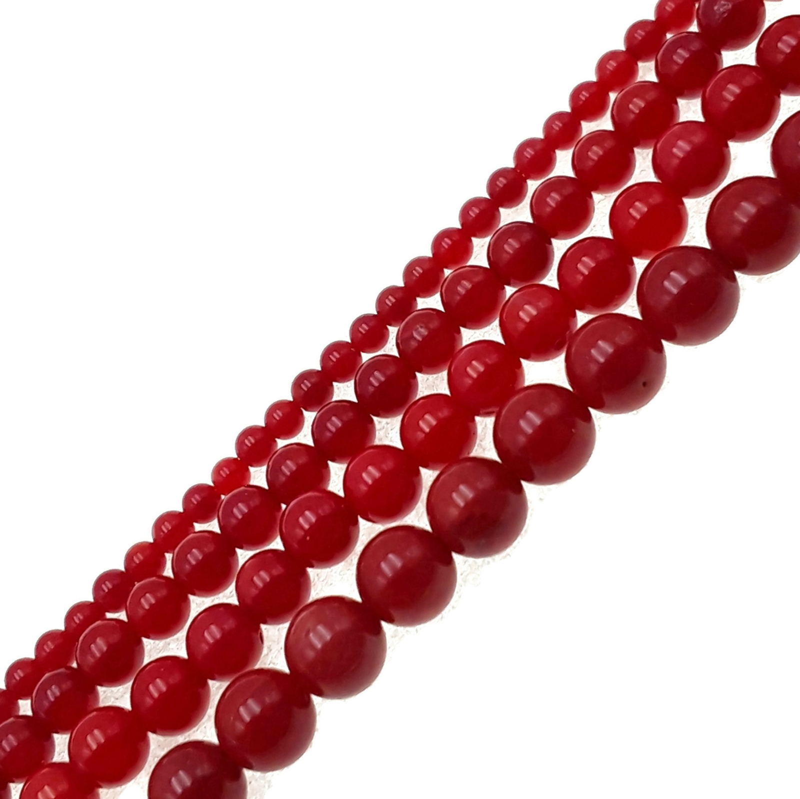 Red Bamboo Coral Smooth Round Beads 2mm 3mm 4mm 5mm 15.5″ Strand