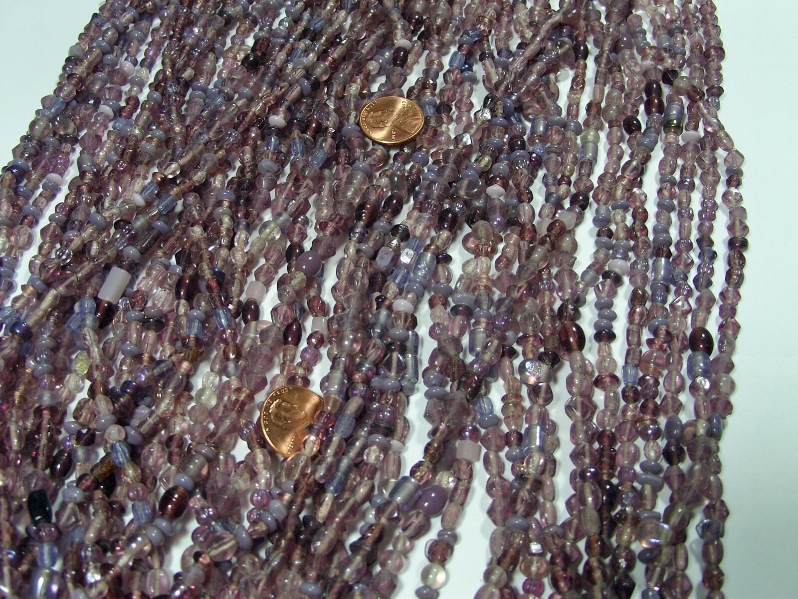 30 Strands 36″ India Handmade Assorted Color Glass Beads Wholesale Bulk (CT-43)