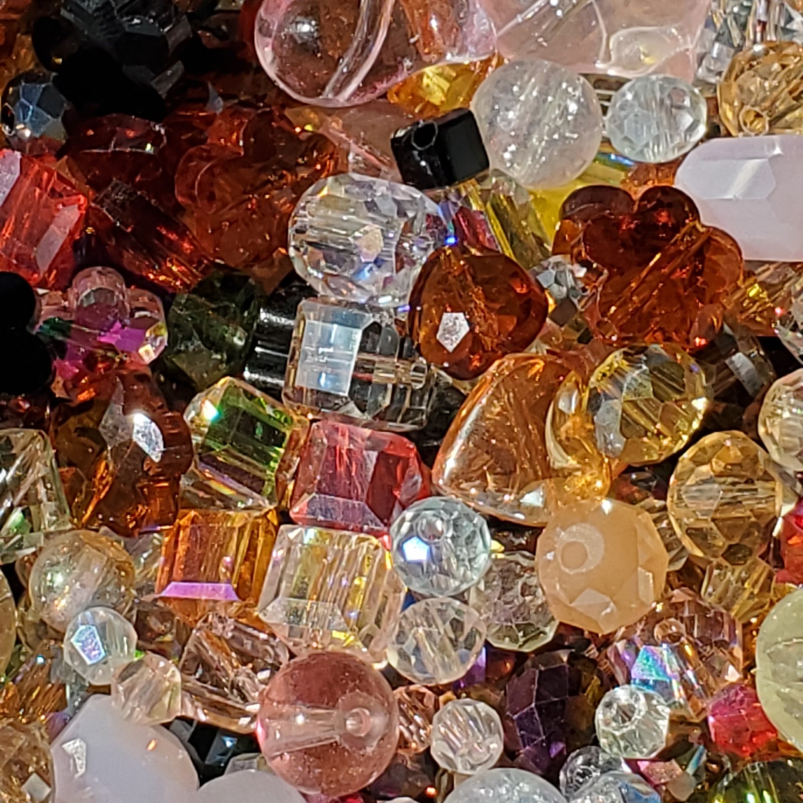 1000+ Glass Beads, 1 Lb. Loose Beads, Bulk Beads, Mix Shape Beads High Quality