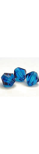 Czech Bicone Crystal Beads Capri Blue 3mm 4mm 6mm 8mm Diamond Rondelle