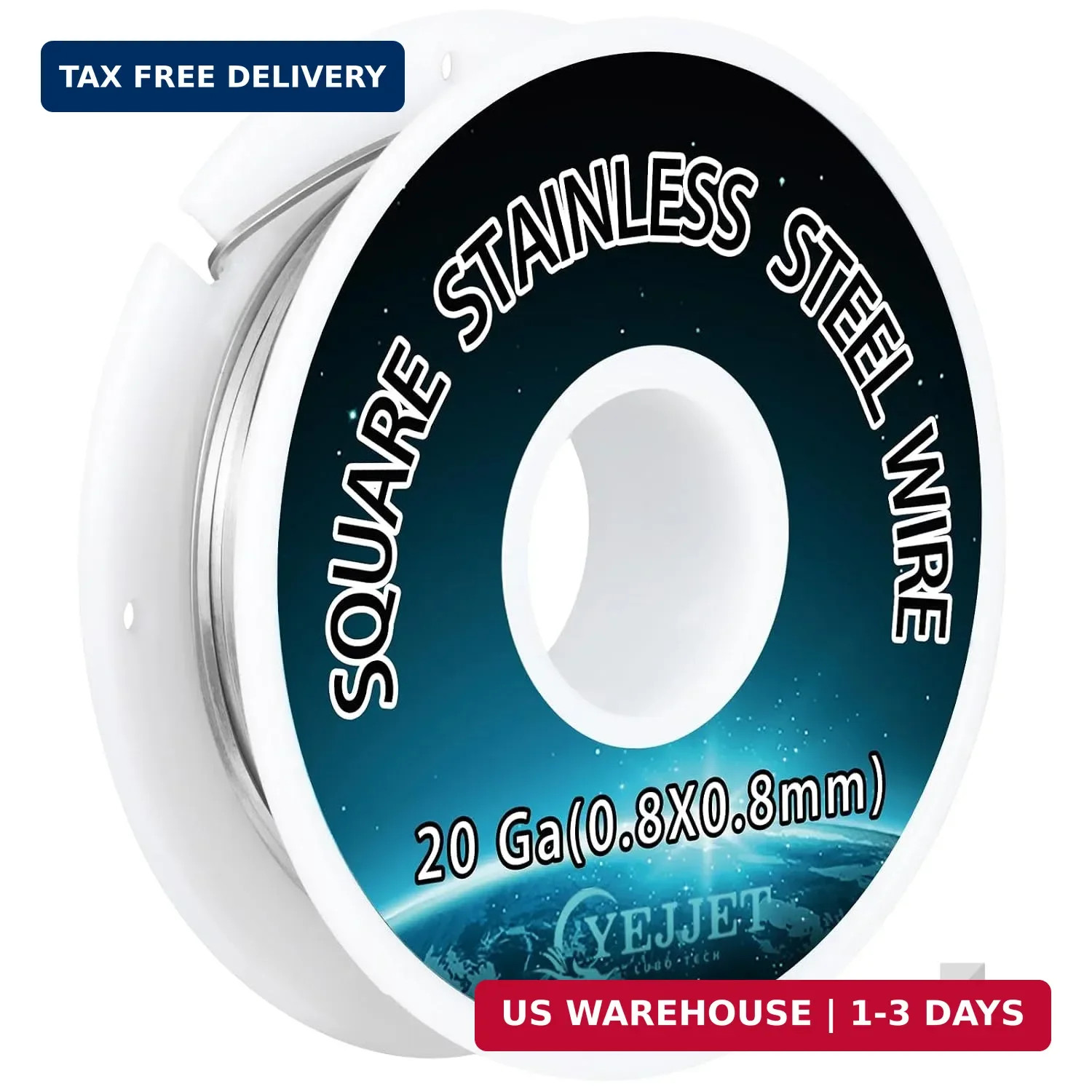 Square 316 Stainless Steel Wire 20ga – Crafting & Jewelry Making Wire – 30 Feet