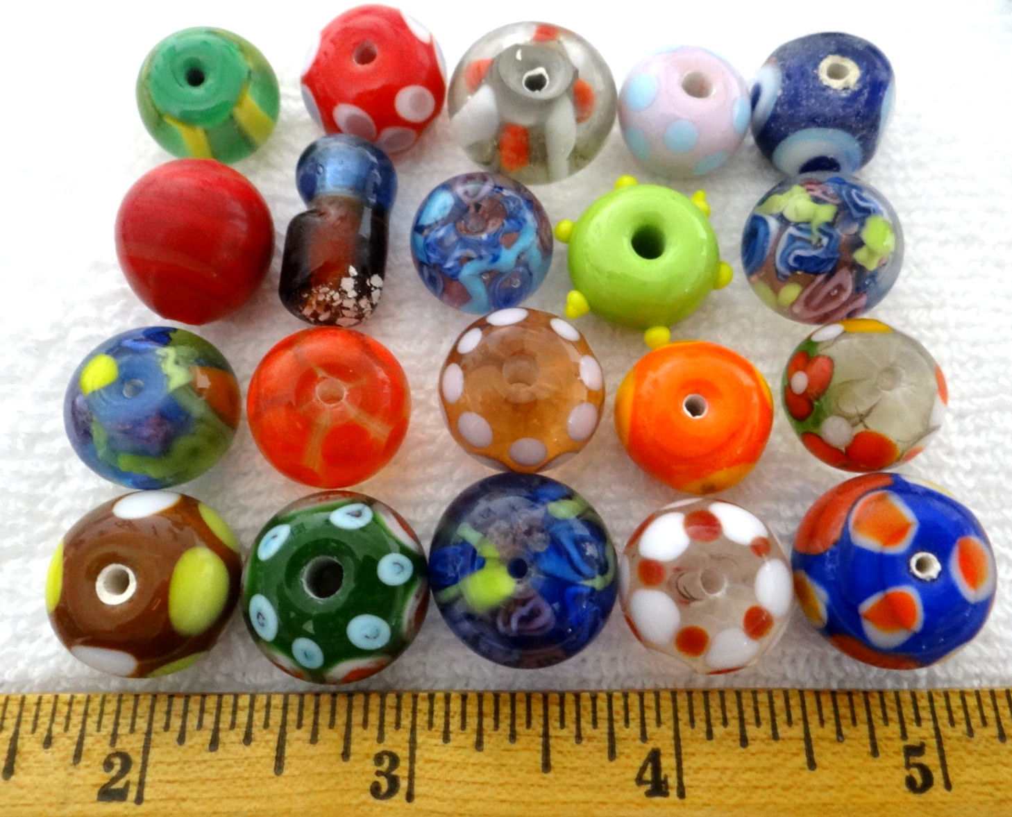 175 Multi-color Glass Beads Assorted Mix Wholesale Bulk Lot Lampwork Murano