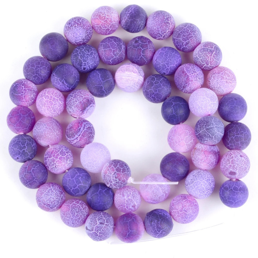 Natural Gemstone Round Spacer Loose Beads for Jewelry Making DIY 4mm-12mm