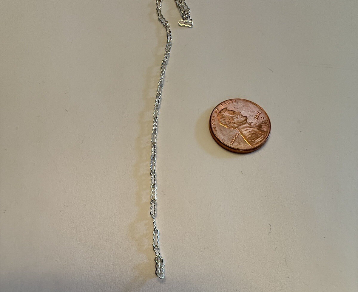 sterling silver flat peanut chain 5×1.7mm, 5ft
