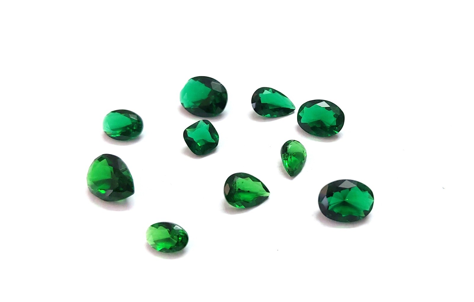 10 Pcs Chrome Diopside Color Cabochon Fancy Shape Chrome Cabochon Small Size A49