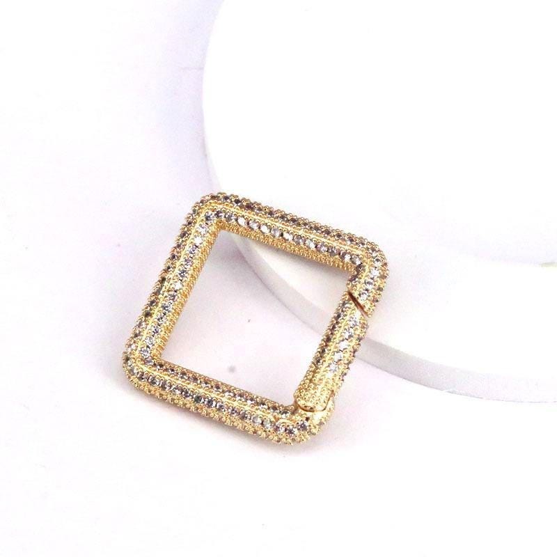 1PC 18K Gold Plated Carabiner Clasps, Closure Connector Findings, Carabiner Loc