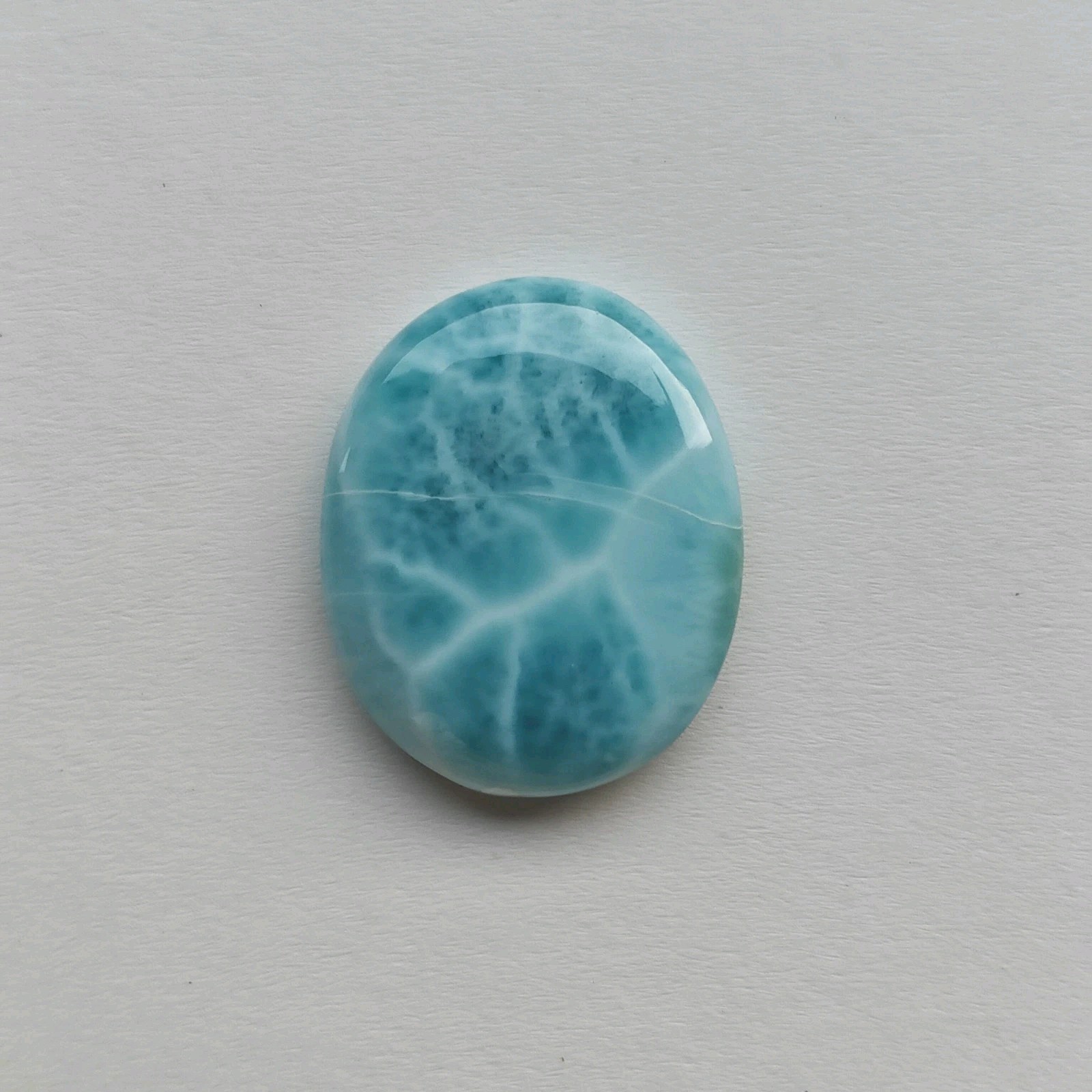 Oval Shape AAA Quality Larimar Cabochon, Size 24x20x5mm Weight 25 Carats