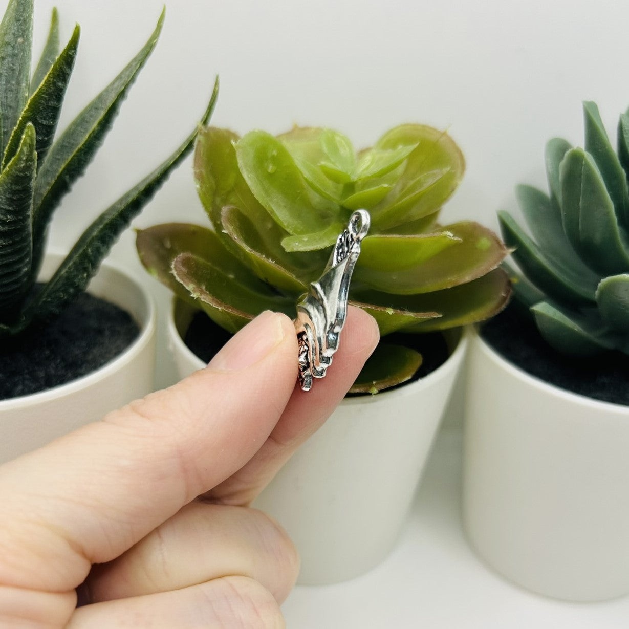 Silver Upside Down Bat Charms, 27x12mm – US Seller