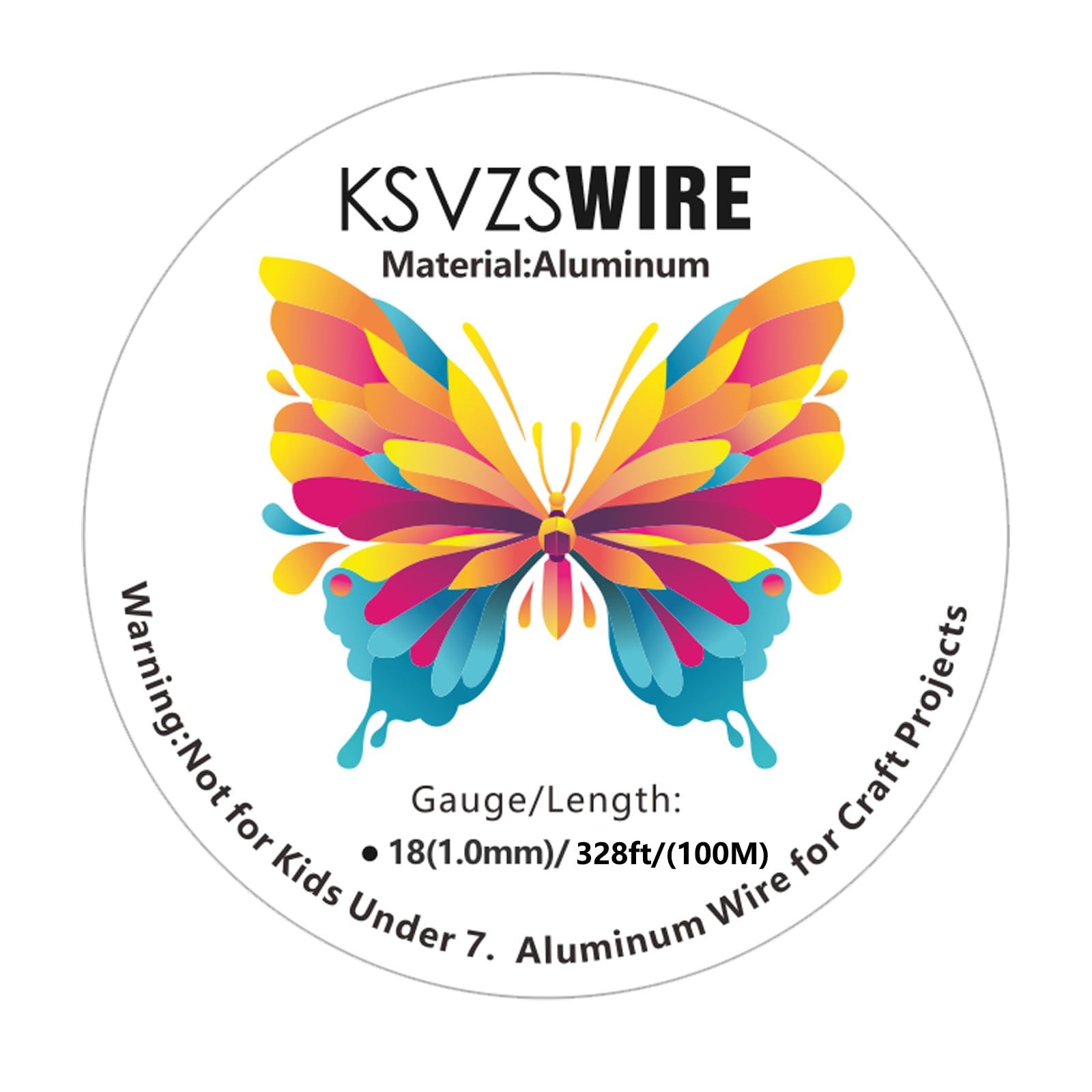 Aluminum Craft Wire 18 Gauge(1.0mm)–328 Feet(100M)+18 Gauge (1.0mm) 32.8Ft (1…
