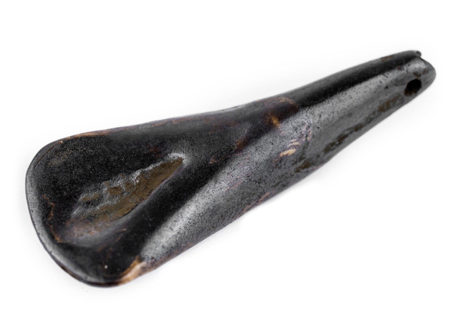 Dark Brown Water Buffalo Tooth Pendants Set of 4 Nepal Bone Large Hole