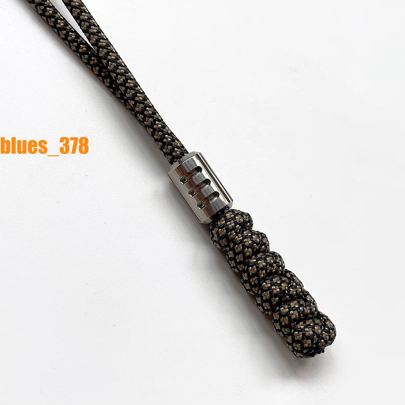EDC Titanium Knife Lanyard Bead Paracord Glow in the Dark Pendant 25 Years Life
