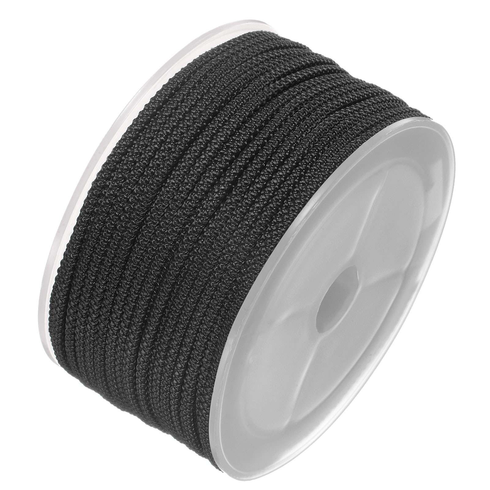 Nylon Beading Thread Cord 2mm Braided Nylon String 15M/49 Feet Black
